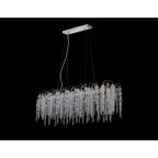 IL32907 Wisteria Oval Pendant 16 Light E14 Polished Nickel / Crystal