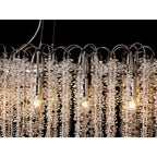 IL32907 Wisteria Oval Pendant 16 Light E14 Polished Nickel / Crystal