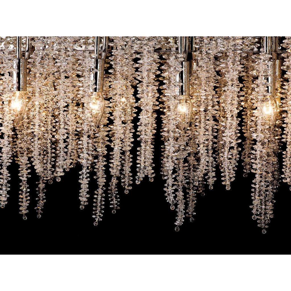 IL32907 Wisteria Oval Pendant 16 Light E14 Polished Nickel / Crystal