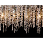 IL32907 Wisteria Oval Pendant 16 Light E14 Polished Nickel / Crystal