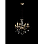 IL32124 Zinta Pendant 4 Light E14 Antique Brass/Crystal