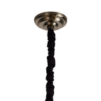 IL32126 Zinta Pendant 6 Light E14 Antique Brass/Crystal