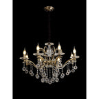 IL32128 Zinta Pendant 8 Light E14 Antique Brass/Crystal