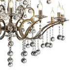 IL32126+4+12 Zinta Pendant 3 Tier 22 Light E14 Antique Brass/Crystal
