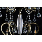IL32126+4+12 Zinta Pendant 3 Tier 22 Light E14 Antique Brass/Crystal