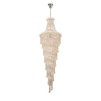 IL31458 Alexandra Pendant 7 Layer Spiral 63 Light E14 Polished Chrome/Crystal