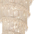 IL31458 Alexandra Pendant 7 Layer Spiral 63 Light E14 Polished Chrome/Crystal