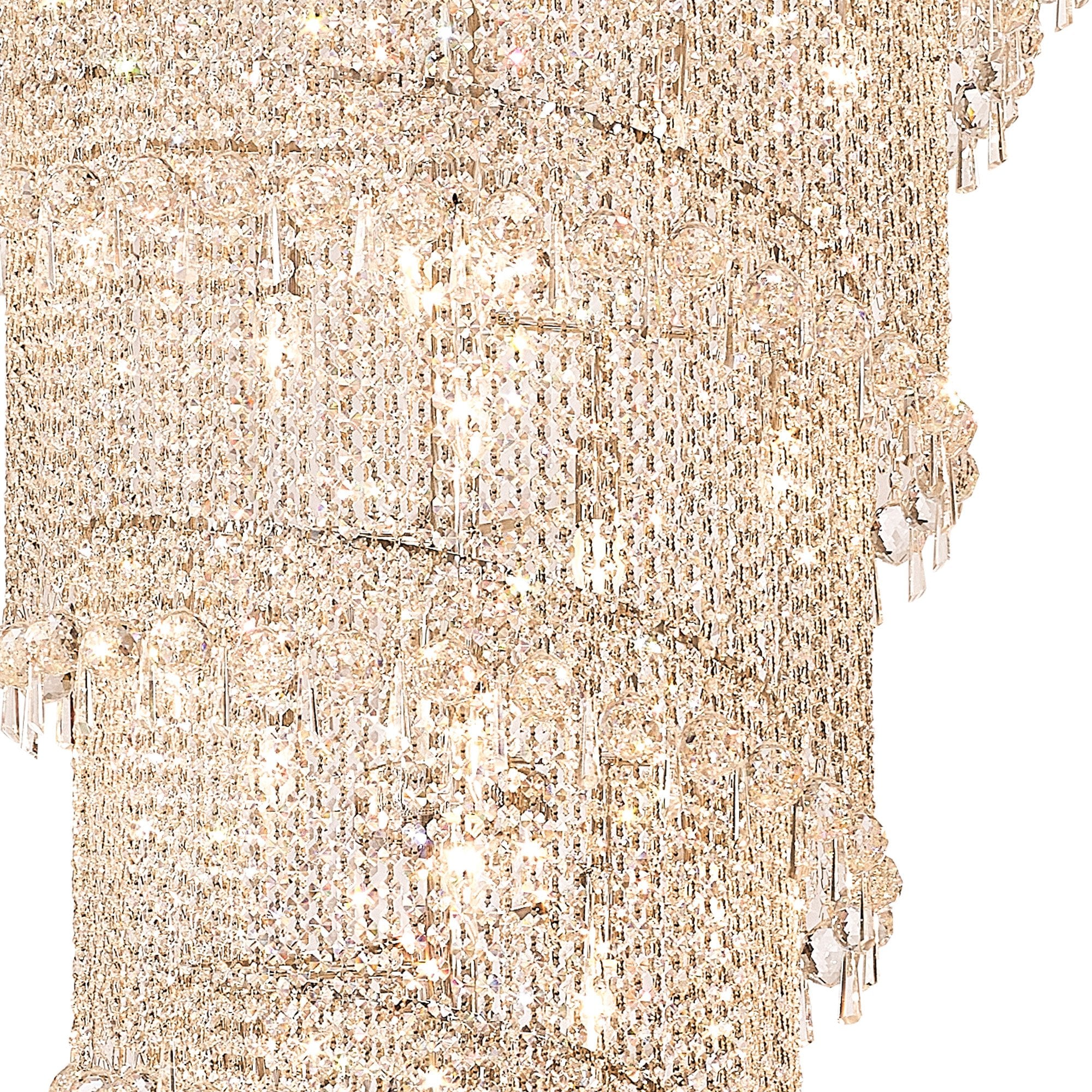 IL31458 Alexandra Pendant 7 Layer Spiral 63 Light E14 Polished Chrome/Crystal