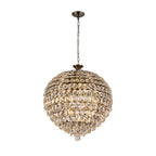 IL32810AB Coniston Pendant 12 Light E14 Antique Brass/Crystal