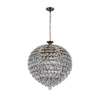 IL32810AB Coniston Pendant 12 Light E14 Antique Brass/Crystal
