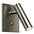 1058018 Enna Square Switched LED Reading Light Matt Nickel