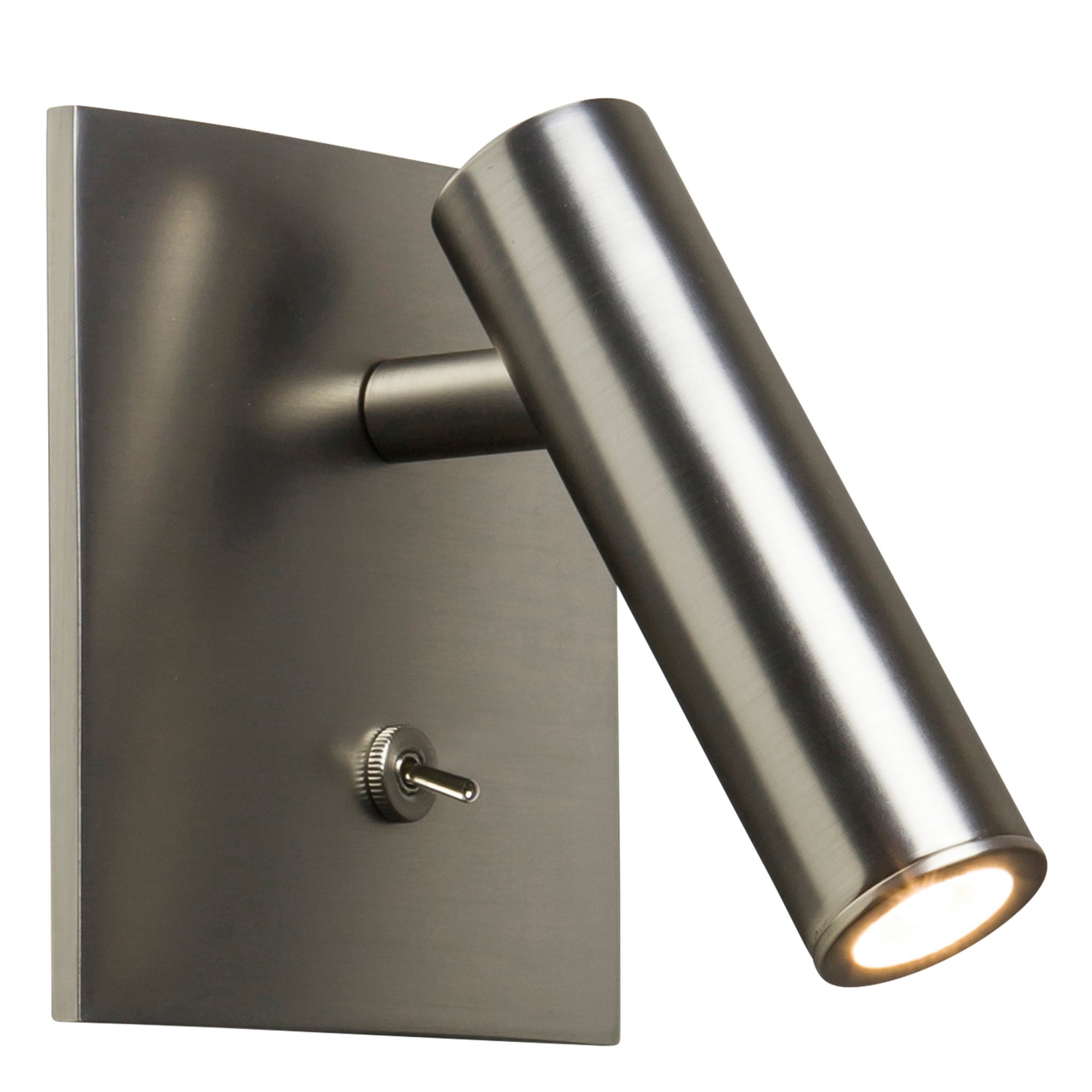 1058018 Enna Square Switched LED Reading Light Matt Nickel