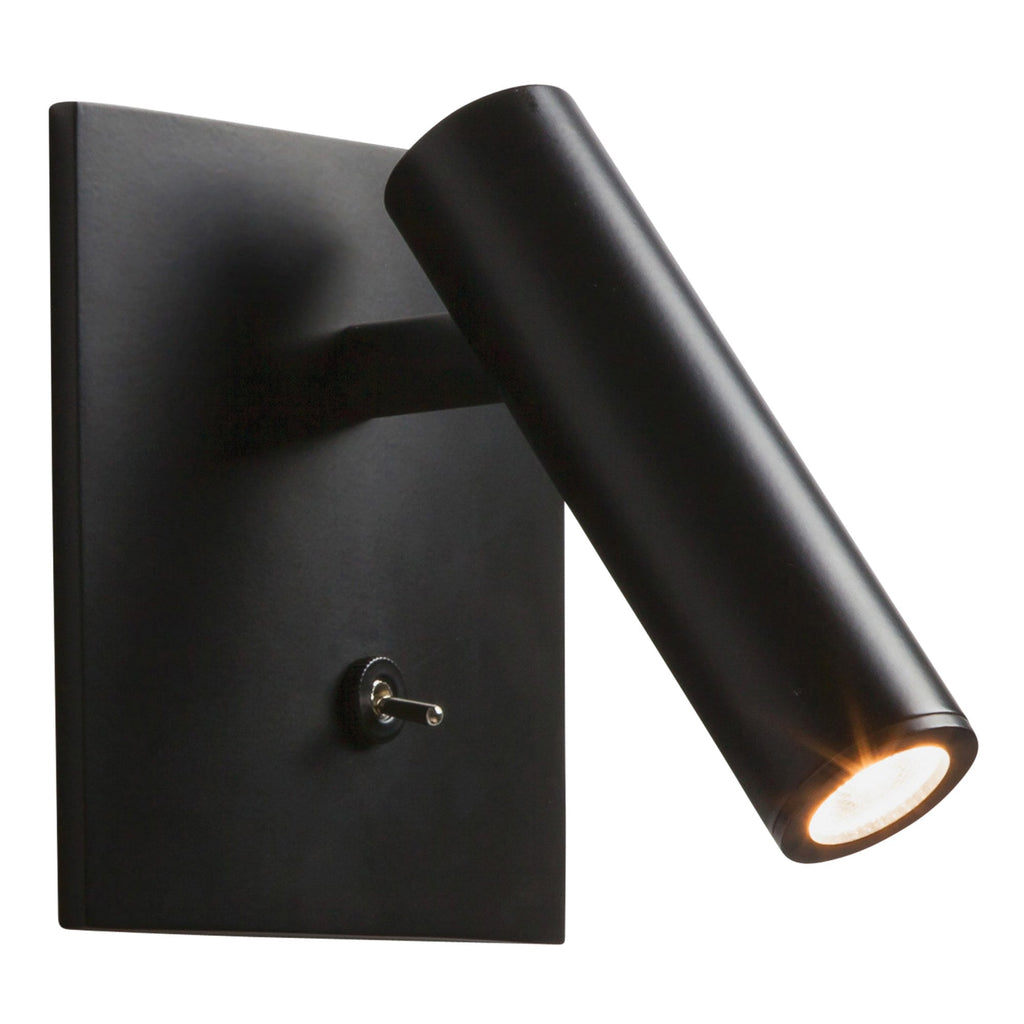 1058024 Enna Square Switched LED Reading Light Matt Black