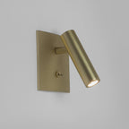 1058030 Enna Square Switched LED Reading Light Matt Gold (S)