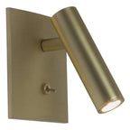 1058030 Enna Square Switched LED Reading Light Matt Gold (S)