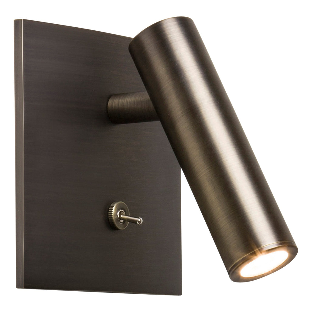 1058085 Enna Square Switched LED Reading Light Bronze