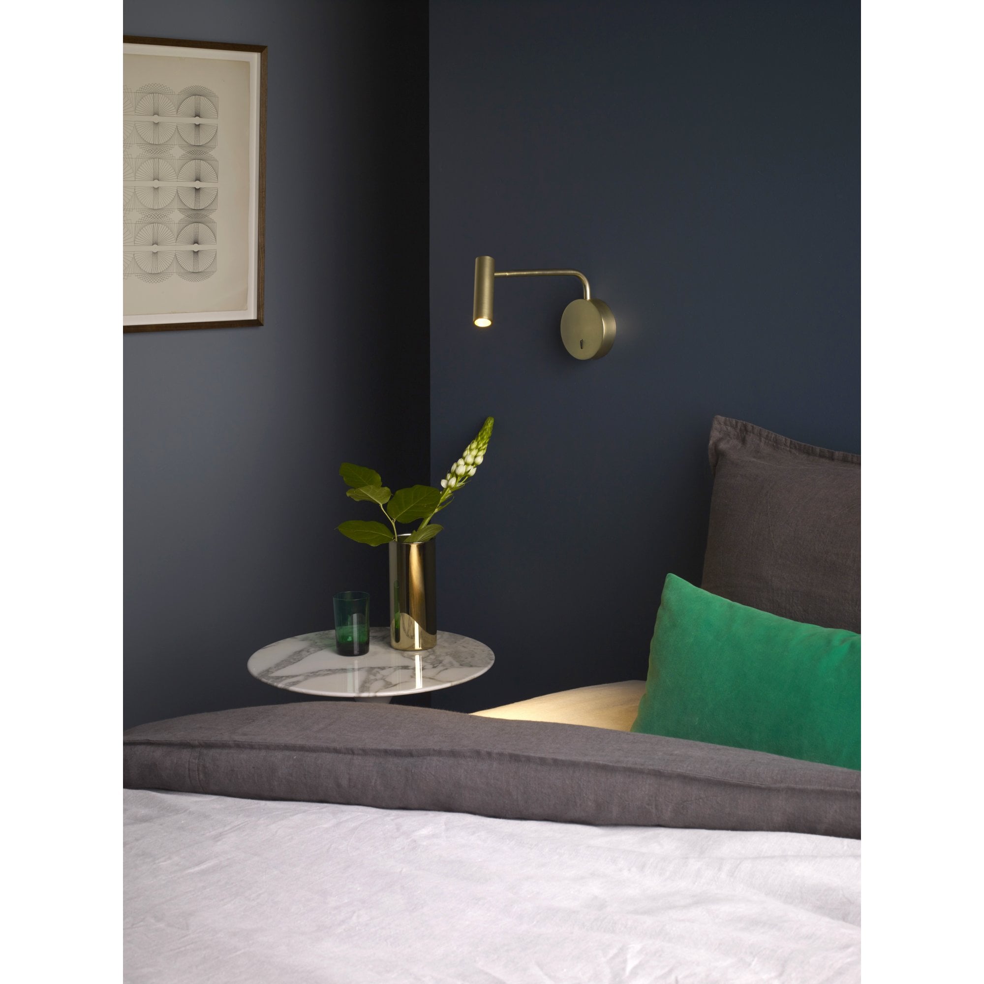 1058105 Enna Wall LED Reading Light Matt Gold