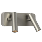 1058195 Enna Twin LED Reading Light Matt Nickel