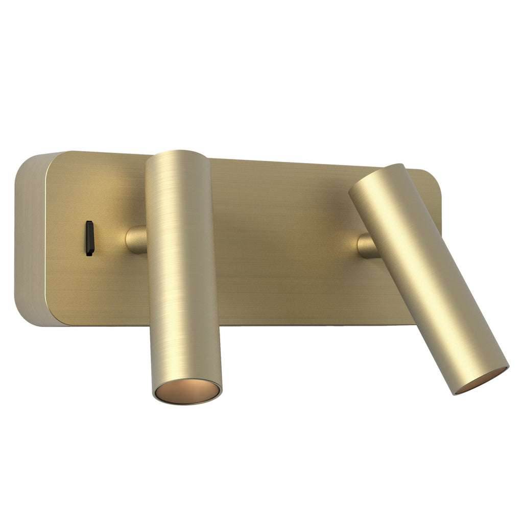 1058196 Enna Twin LED Reading Light Matt Gold
