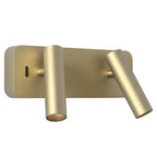 1058196 Enna Twin LED Reading Light Matt Gold