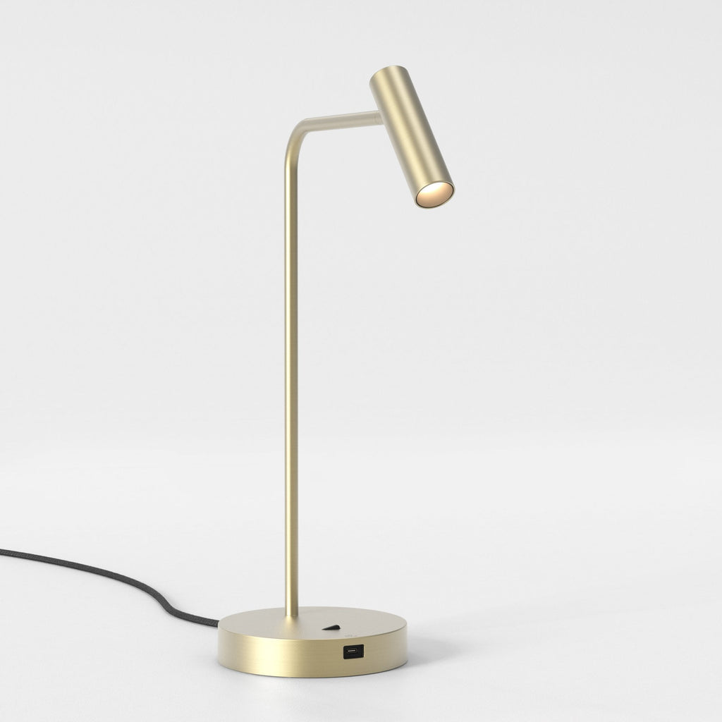 1058214 Enna Desk LED USB C Table Lamp Matt Gold