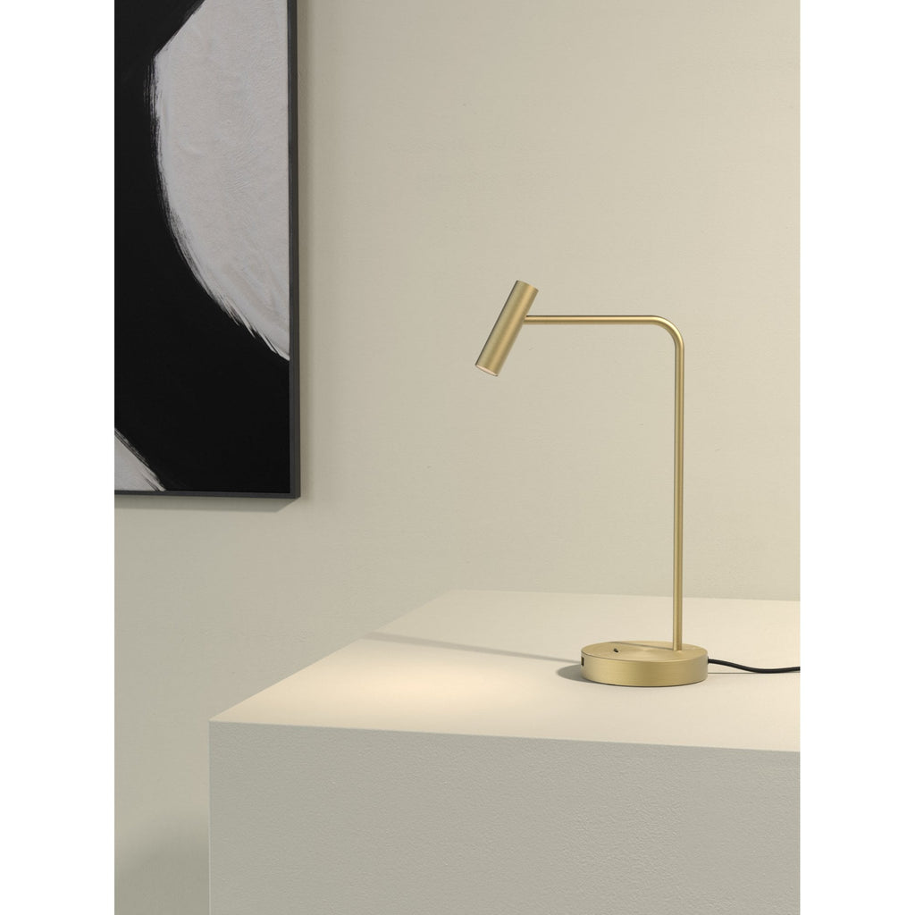 1058214 Enna Desk LED USB C Table Lamp Matt Gold