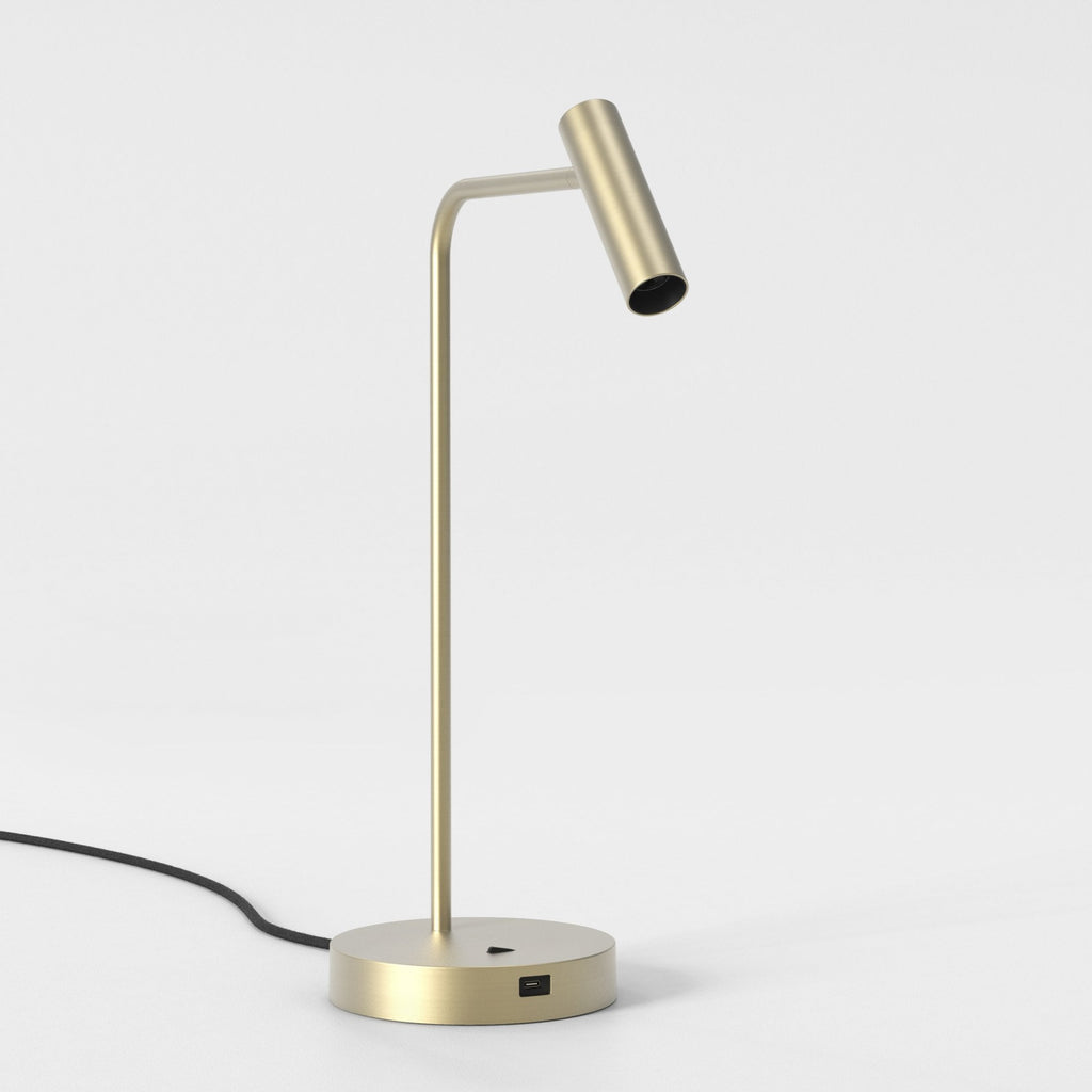 1058214 Enna Desk LED USB C Table Lamp Matt Gold