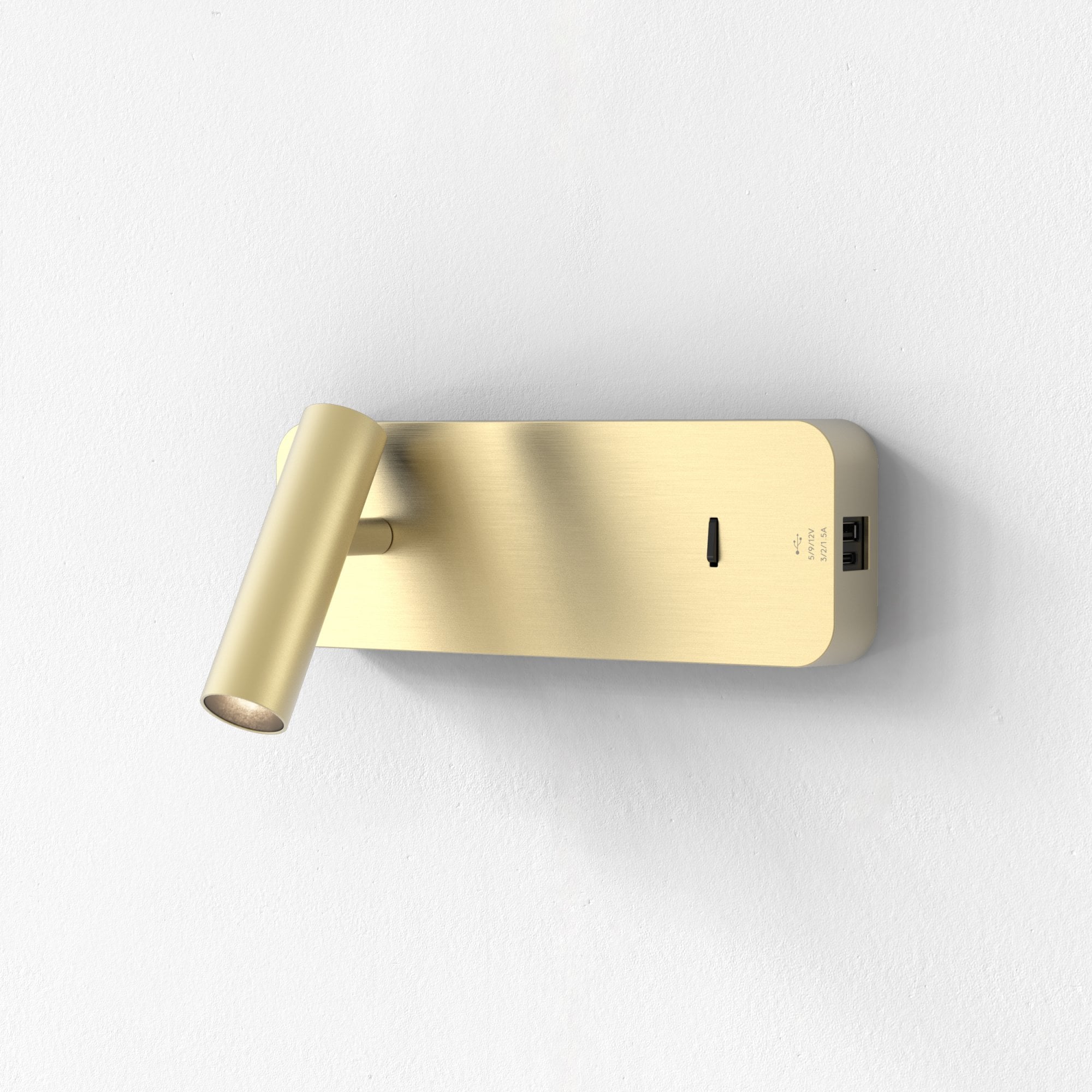 1058247 Enna Surface LED USB A+C Reading Light Matt Gold