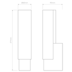 1060018 Kyoto LED Bathroom Wall Light Polished Chrome