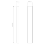 1308006 Artemis 600 LED Bathroom Wall Light Polished Chrome