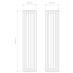1370002 Boston 370 LED Bathroom Wall Light Polished Chrome