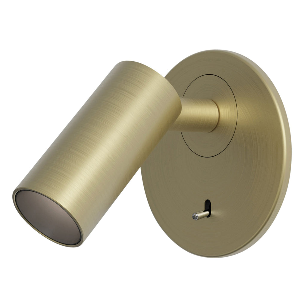 1407010 Micro Recess Switched LED Reading Light Matt Gold (S)