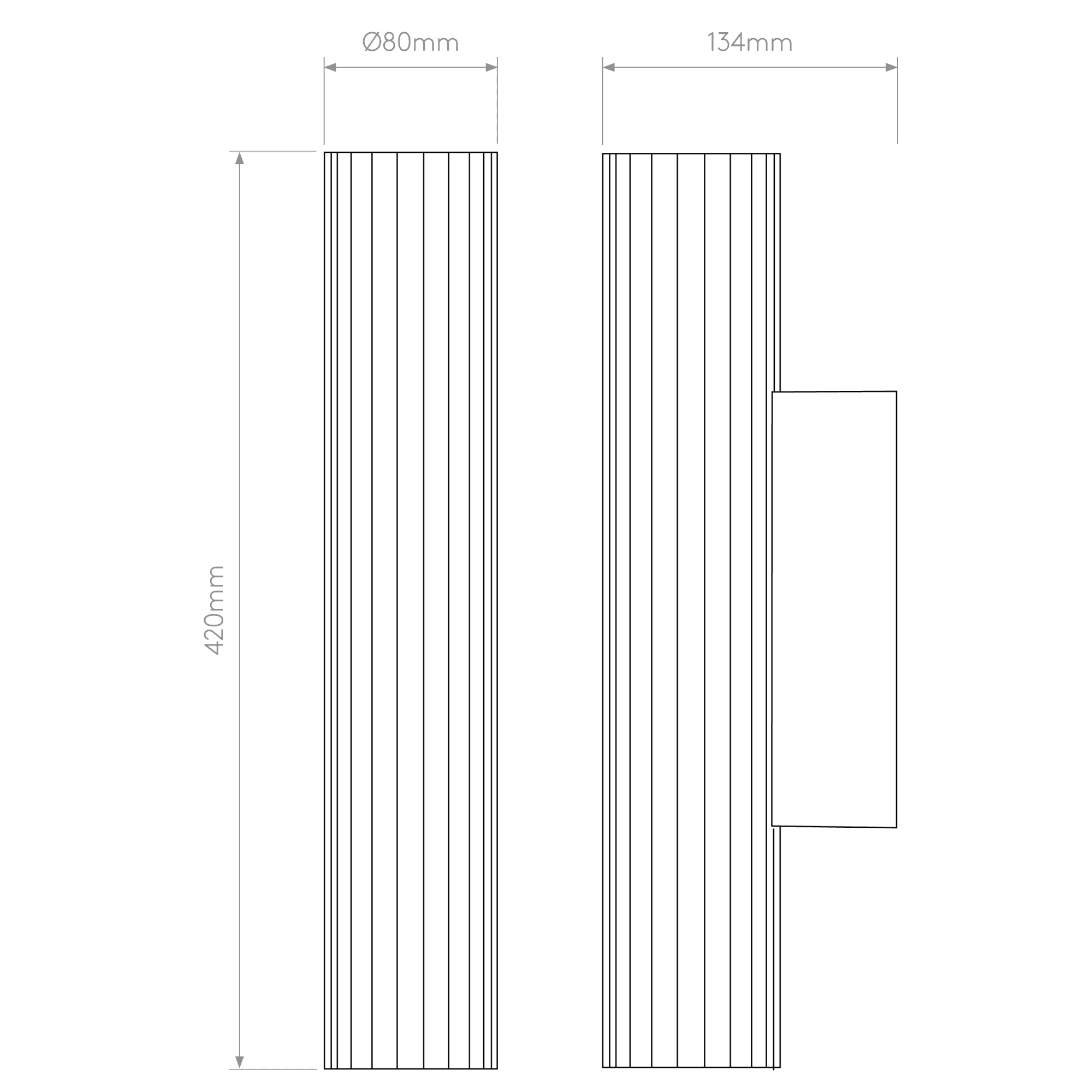 1409056 io 420 LED Bathroom Wall Light Matt Black