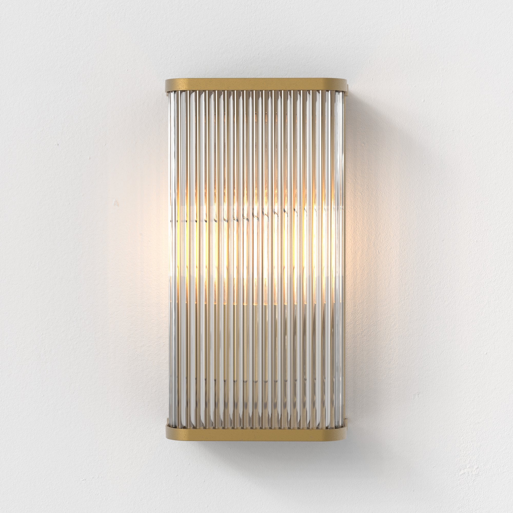 1427010 Avignon Square 300 Wall Light Antique Brass