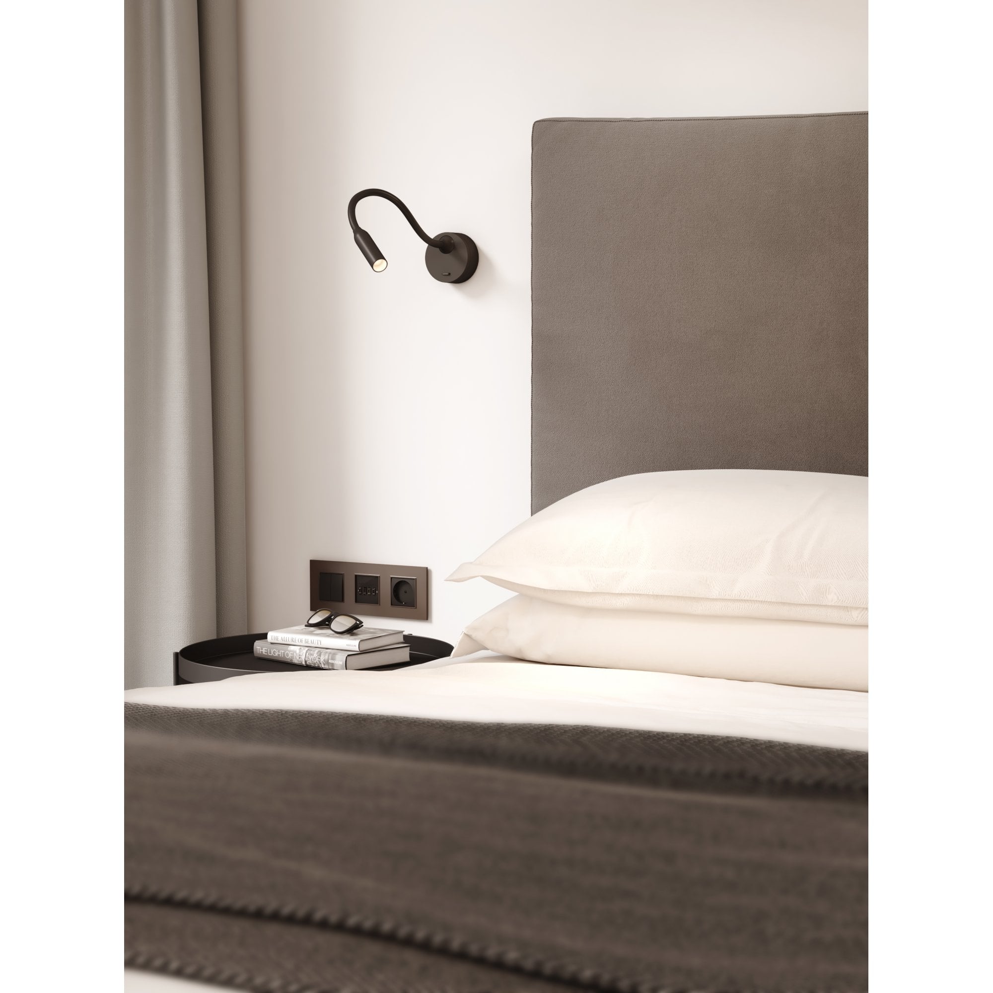 1435001 Lucca Surface LED Reading Light Matt Black