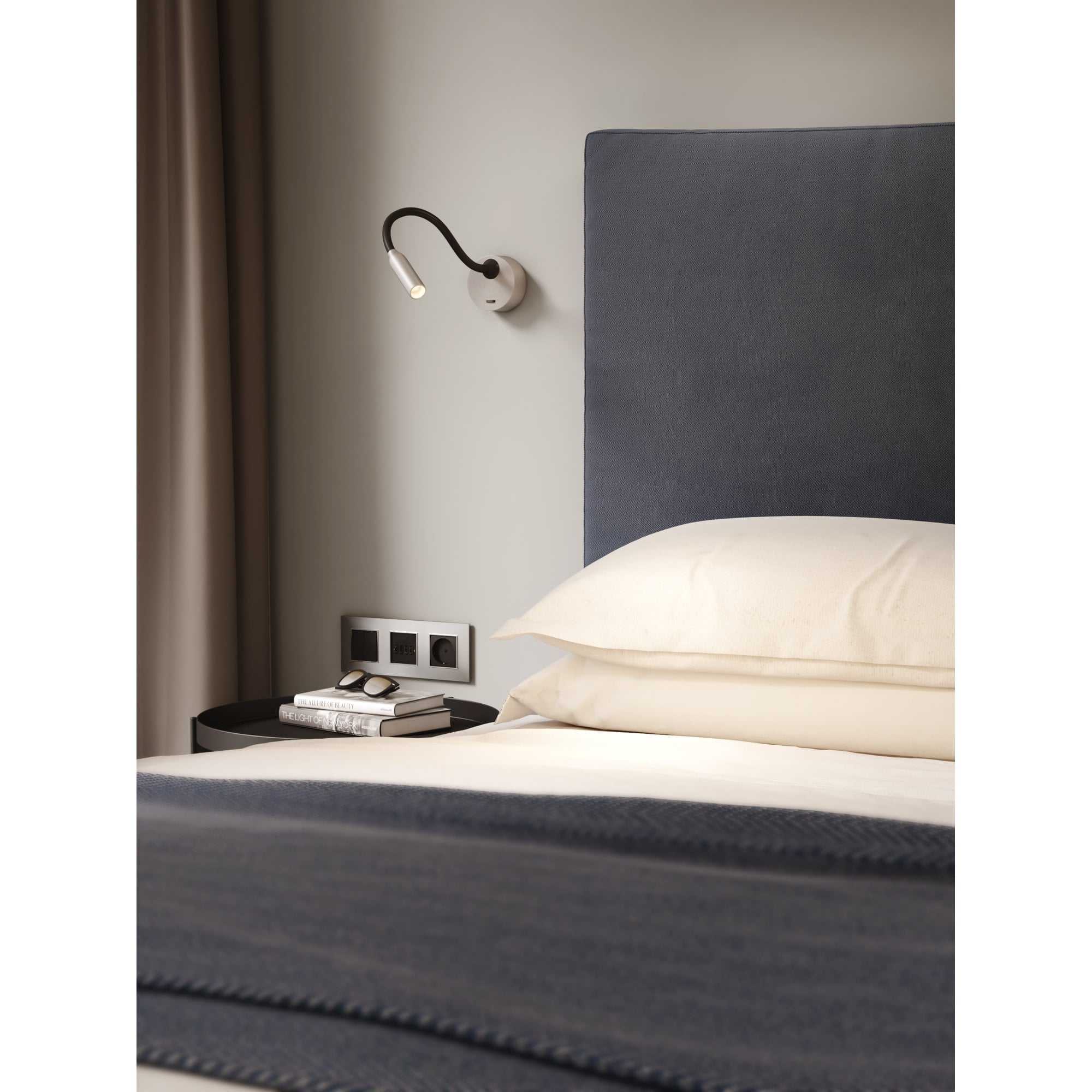 1435002 Lucca Surface LED Reading Light Matt Nickel