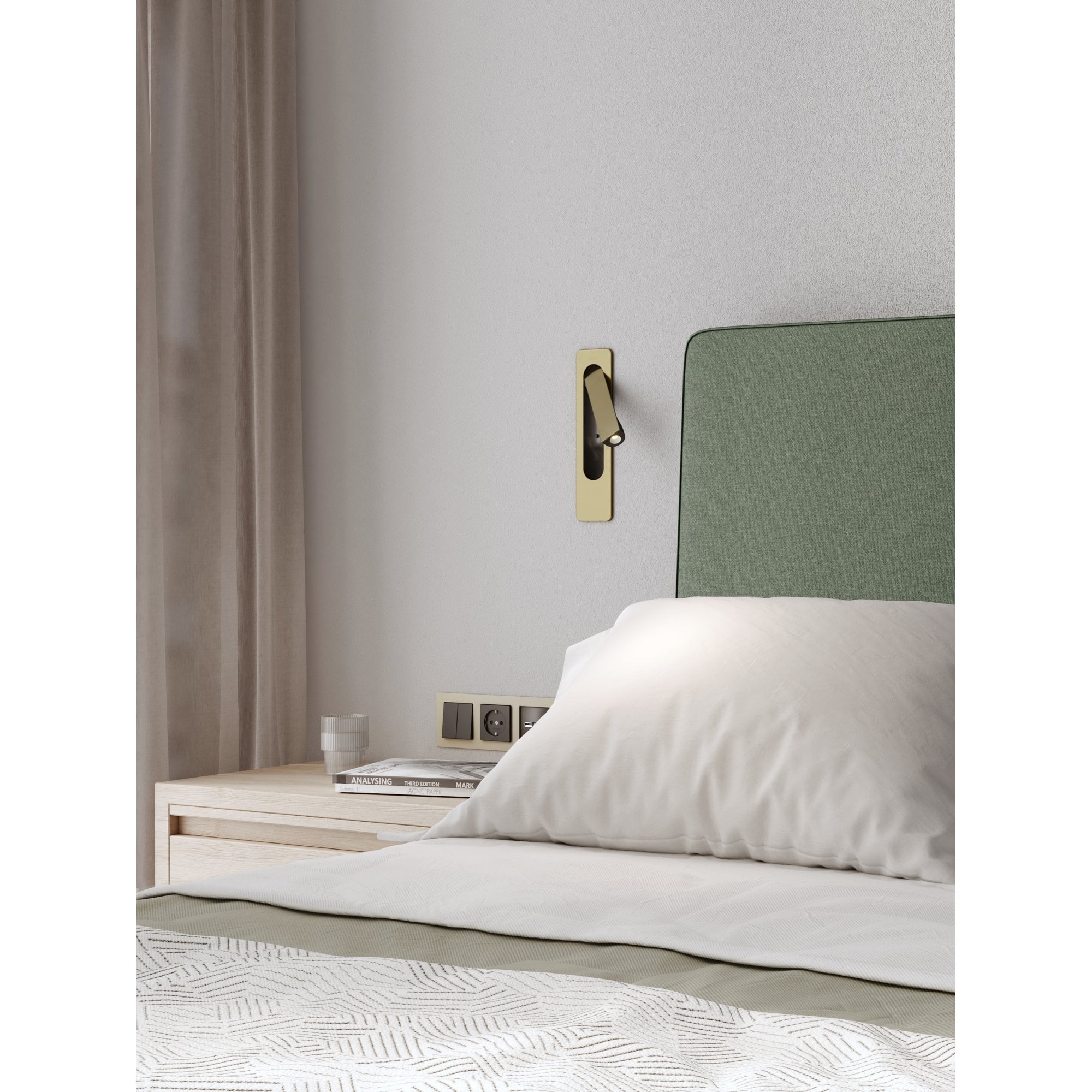1437021 Keta LED Reading Light Matt Gold