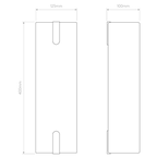 1469001 Elba 400 Wall 2 Light Wall Light White Fabric