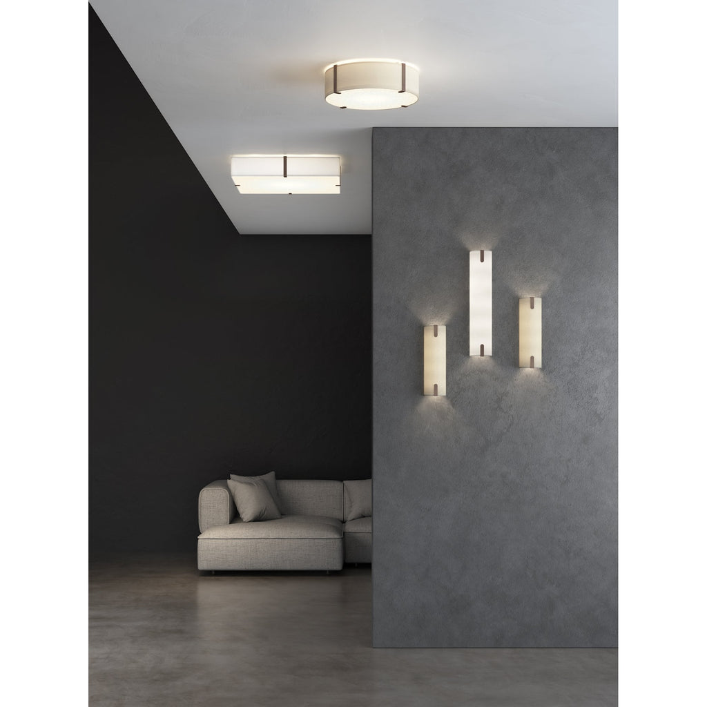 1469002 Elba 400 Wall 2 Light Wall Light Putty Fabric
