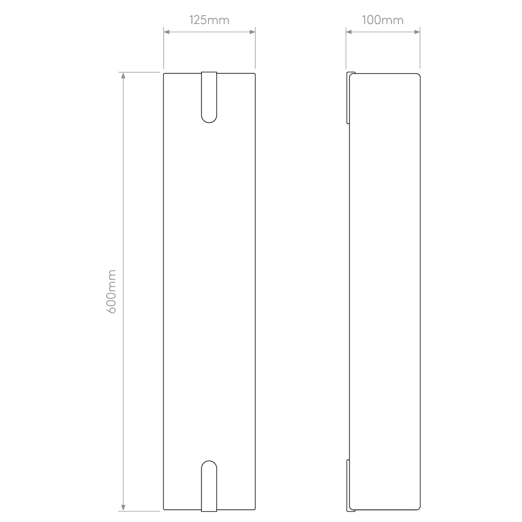 1469003 Elba 600 Wall 2 Light Wall Light White Fabric