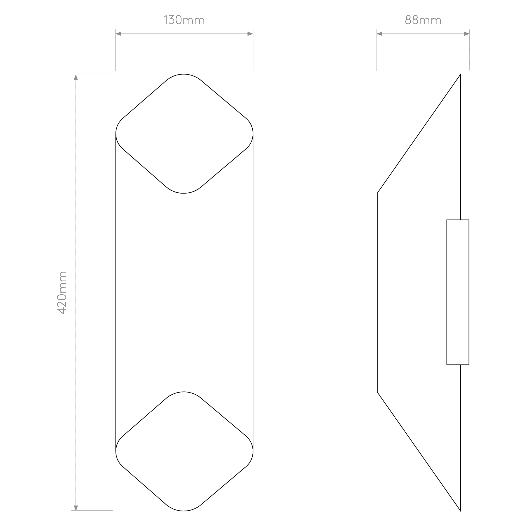 1481014 Ako 420 Phase LED Wall Light Matt Black