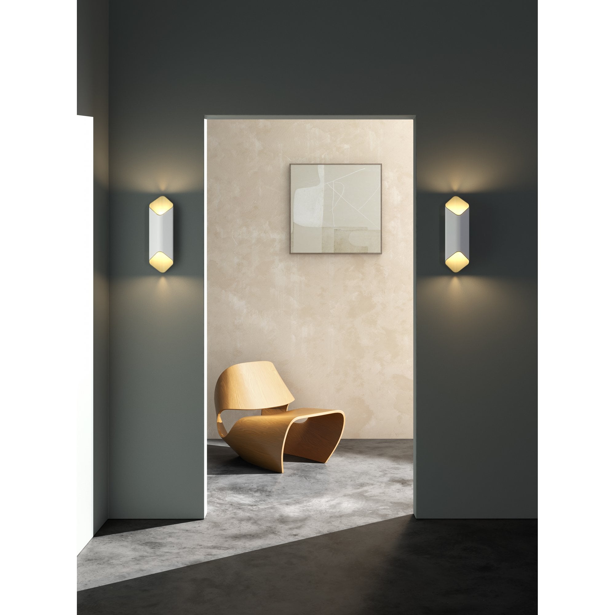 1481015 Ako 420 Phase LED Wall Light Matt White