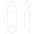 1481015 Ako 420 Phase LED Wall Light Matt White