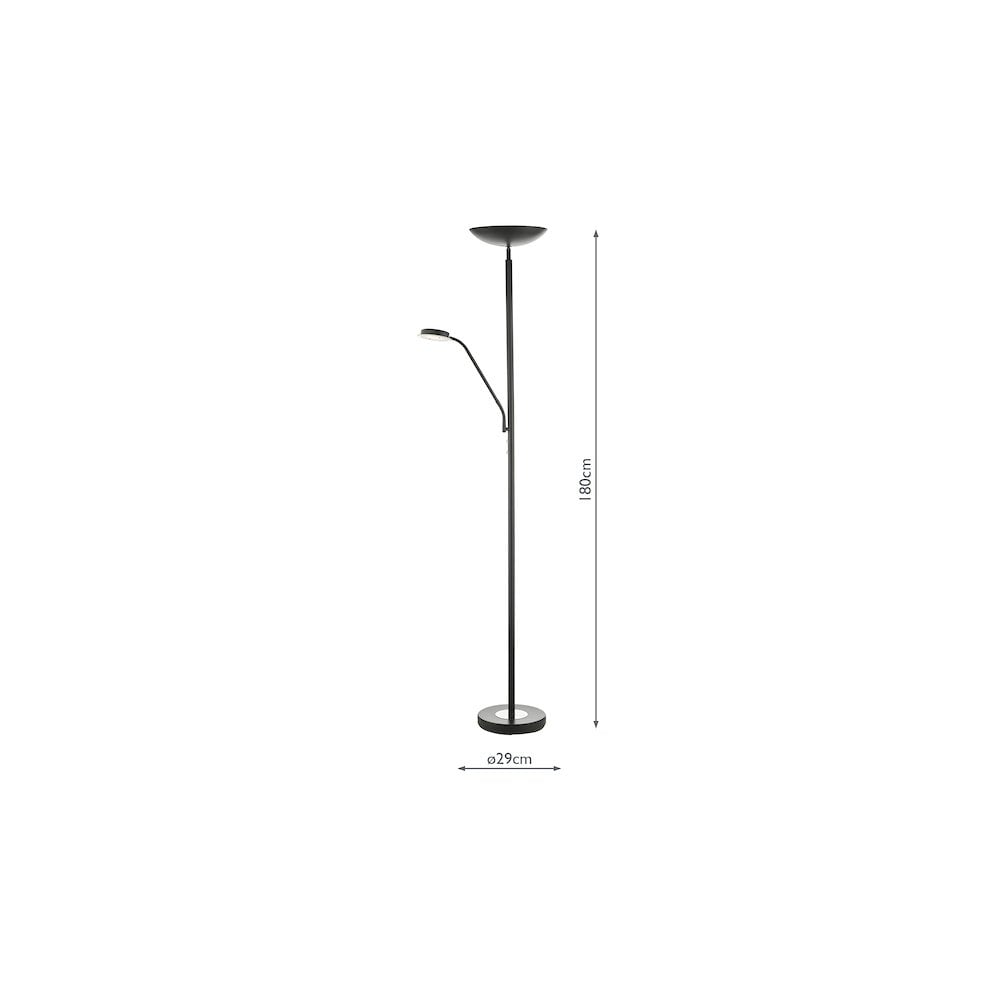 VIC4922 Victor Mother & Child Lamp Matt Black LED