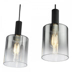 SAV0422 Savannah 4 Light Bar Pendant Matt Black and Smoked Glass