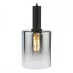 SAV8622 Savannah Pendant Matt Black and Smoked Glass
