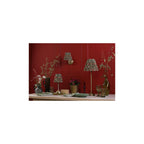 VIR4275-IKA2625 Virgil Rechargeable Table Lamp Matt Antique Brass With Red Shade LED