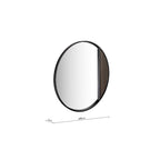 002RAS001 Rasmus Mirror Mocha Veneer and Matt Black 80cm