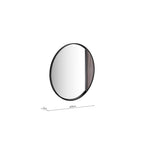 002RAS004 Rasmus Mirror Brown Stone Veneer and Matt Black 50cm