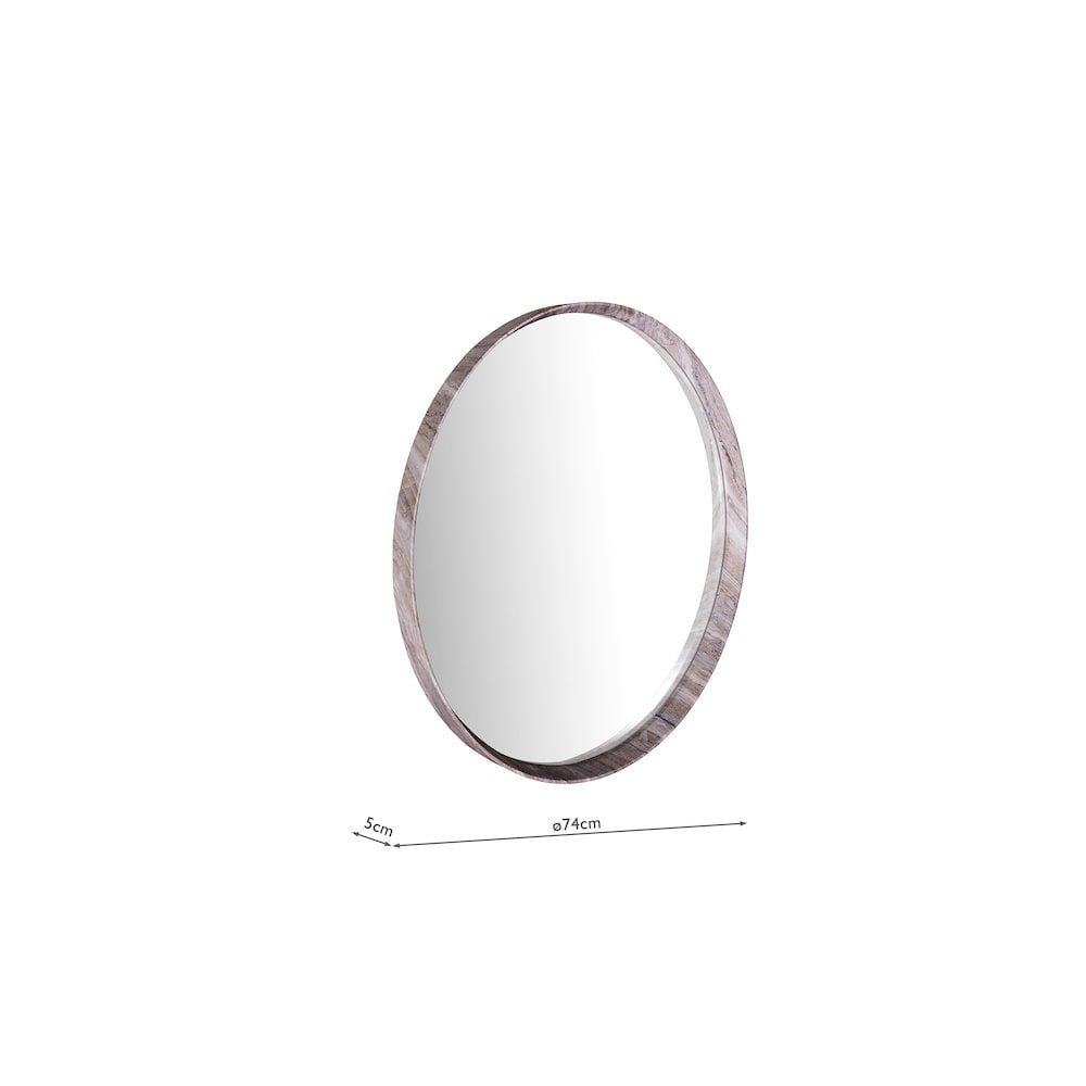 002SEY001 Seyah Mirror Brown Stone Veneer 74cm